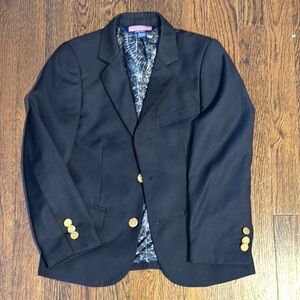 Vineyard Vines Black Blazer with Intricate Lining